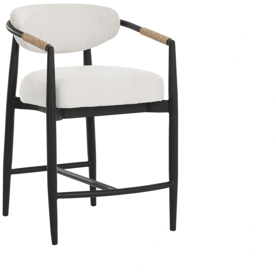 Marita 35 inch Louis Cream Outdoor Counter Stool